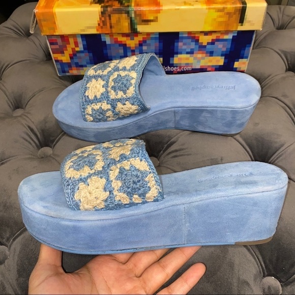 New Jeffrey Campbell Mix-Up Platform Slide Sandal - Picture 6 of 8